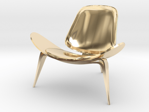 Steelcase Shell Chair 2.8" tall in 14K Yellow Gold