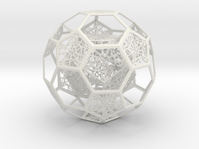 Dodecahedron in Truncated Icosahedron with pentag in White Natural Versatile Plastic