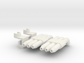 Hot Rod Pipes in White Natural Versatile Plastic