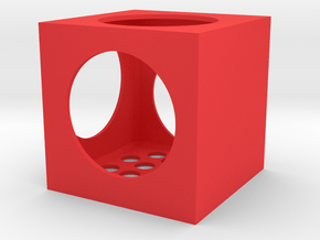 Cube71 Hollowperforated in Red Processed Versatile Plastic