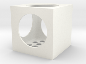 Cube71 Hollowperforated in White Processed Versatile Plastic