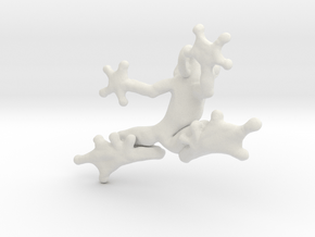 Tree Frog Pendant "Angi"- 4cm in White Natural Versatile Plastic