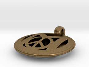 Millennial Peace Pendant (does not include cord) in Natural Bronze