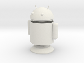 Small Android Model 6cm x 4cm x 7.5cm in White Natural Versatile Plastic