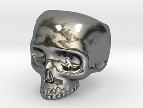 Skull Ring - Size 10 (inner diameter = 19.76 mm) in Polished Silver