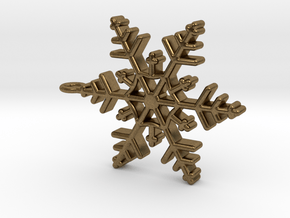 Schneeflocke  mit Öse in Natural Bronze