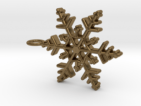 Schneeflocke mit großer Öse in Natural Bronze