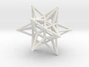 Dodeca Star Wire - 4cm in White Natural Versatile Plastic