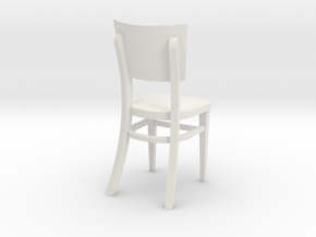 1:24 Restaurant Chair (Not Full Size) in White Natural Versatile Plastic