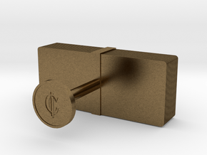 Money Cufflink in Natural Bronze