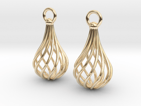 Twisted Cage earrings in 14K Yellow Gold