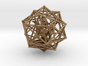 Solar Angel Starship: Sacred Geometry Dodecahedral in Natural Brass