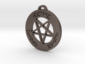 Universal Pendant in Polished Bronzed Silver Steel