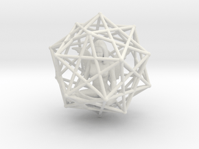 Solar Angel Starship: Sacred Geometry Dodecahedral in White Natural Versatile Plastic