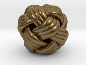 Tiny Turks Head Knot in Natural Bronze