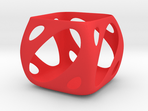 Retro Candle Cup in Red Processed Versatile Plastic