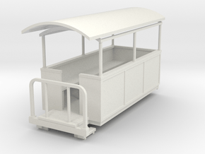 1:32/1:35 semi-open coach in White Natural Versatile Plastic