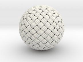 Single Stranded Globe Knot - 320 Facets in White Natural Versatile Plastic
