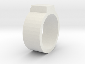Pinky ring in White Natural Versatile Plastic