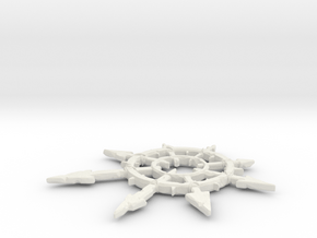 Chaos Pendant Large in White Natural Versatile Plastic