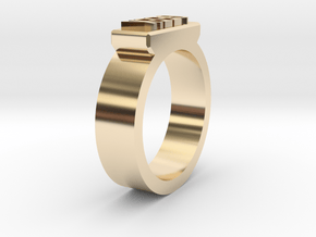 Geek Ring Size 11 in 14K Yellow Gold