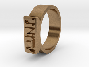 Unity Ring Size 11  in Natural Brass