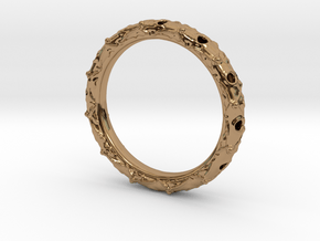 Hollow Ring 4 in Polished Brass