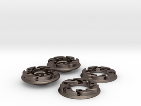 VEX Mecanum Wheel Adapters for FTC in Polished Bronzed Silver Steel