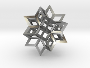 Rhombic Hexecontahedron in Natural Silver