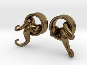 1 Inch TentacleTunnels in Polished Bronze