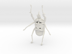 Giant Beetle - Goliath 9cm - Scarab in White Natural Versatile Plastic