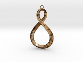 Mobius pendant in Polished Brass