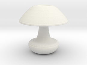 Mushroom Vase in White Natural Versatile Plastic