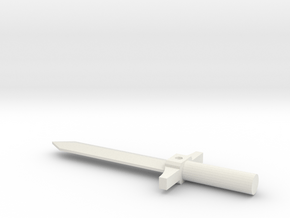 Sword 01 in White Natural Versatile Plastic
