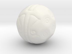 Thought Ball in White Natural Versatile Plastic