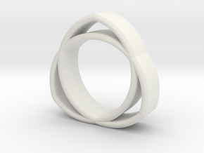 The Trinity Ring in White Natural Versatile Plastic
