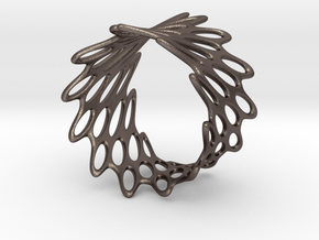 Net Bracelet in Polished Bronzed Silver Steel