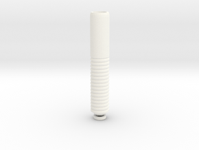 Long Drip Tip in White Processed Versatile Plastic