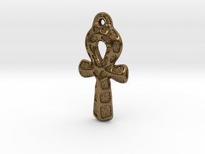 Ankh Pendant - Textured in Natural Bronze