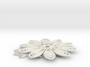 Both small and large flower tos starfleet insignia in White Natural Versatile Plastic