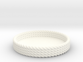 Rope Tray in White Processed Versatile Plastic