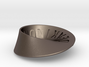 Deakin University Möbius Strip | 2mm in Polished Bronzed Silver Steel