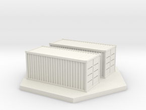 Shipping Containers (1/285th 6mm Scale) in White Natural Versatile Plastic