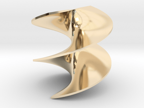  Helicoid Minimal Surface in 14K Yellow Gold
