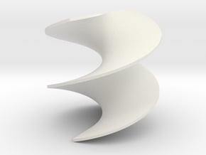  Helicoid Minimal Surface in White Natural Versatile Plastic