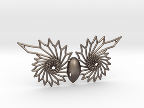 Owl Eyes - 7cm in Polished Bronzed Silver Steel