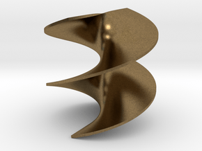  Helicoid Minimal Surface in Natural Bronze