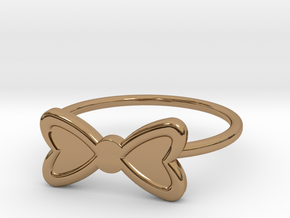 Midi Bow Ring, subtle and chic by titbit in Polished Brass