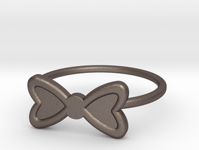 Midi Bow Ring, subtle and chic by titbit in Polished Bronzed Silver Steel