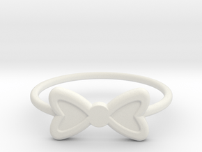 Knuckle Bow Ring, 15mm diameter by CURIO in White Natural Versatile Plastic